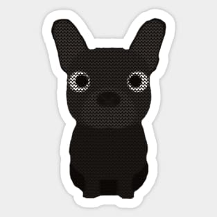 French Bulldog Ugly Christmas Sweater Knit Pattern Sticker